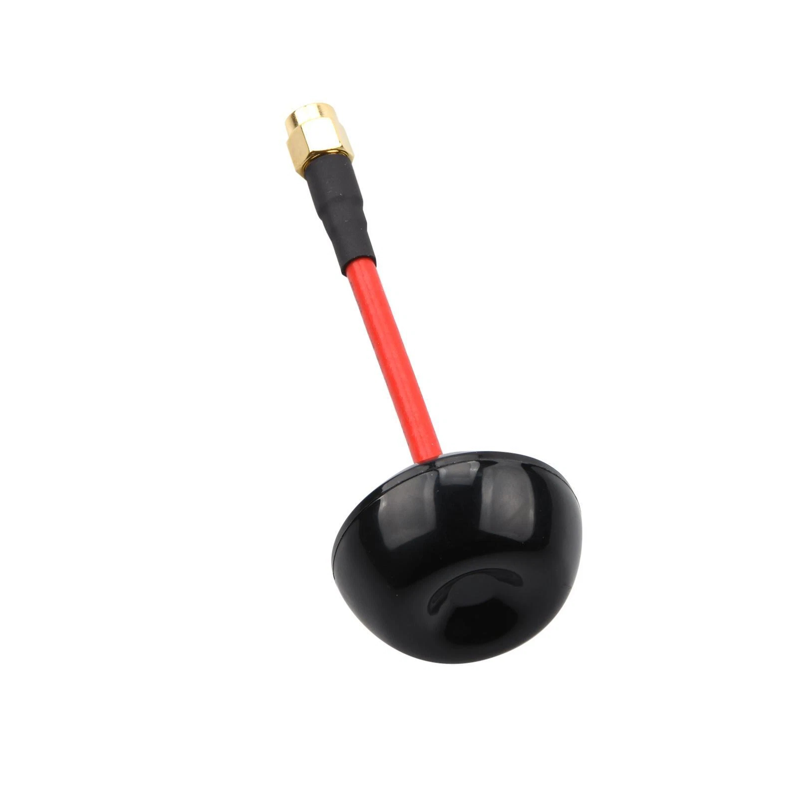 5.8GHz FPV drone antenna with red whip and SMA connector