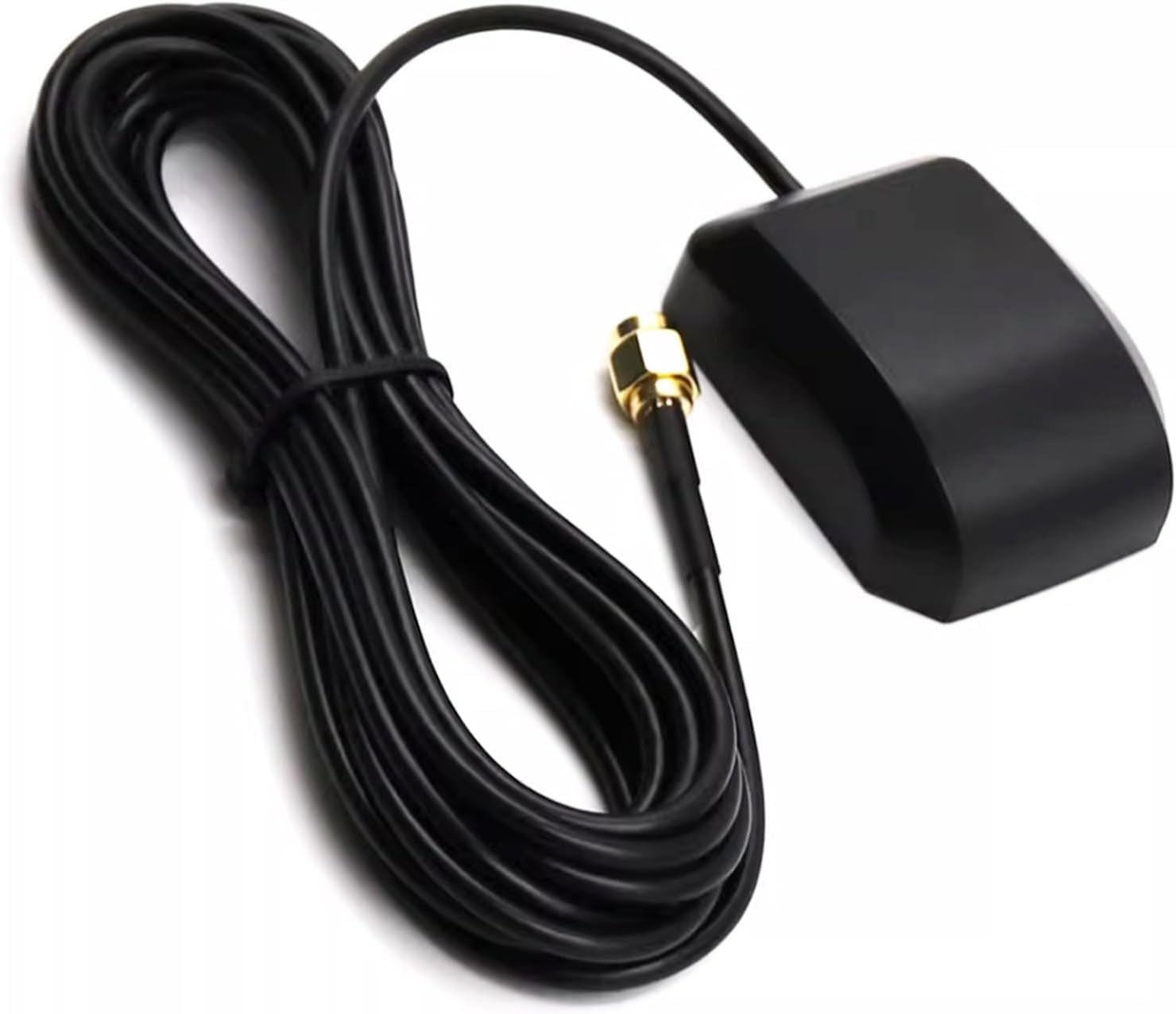 Black GPS and GLONASS antenna with cable